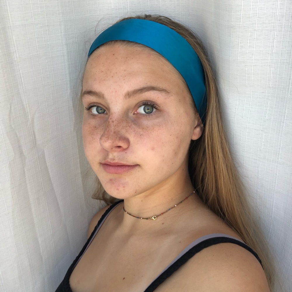 Blue thick headband